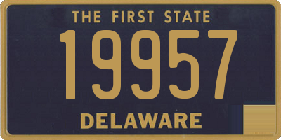 DE license plate 19957