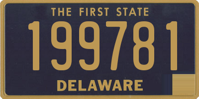 DE license plate 199781