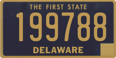 DE license plate 199788