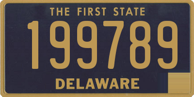 DE license plate 199789