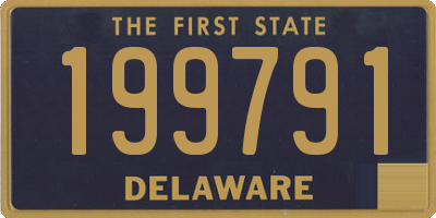 DE license plate 199791