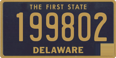DE license plate 199802