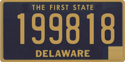DE license plate 199818