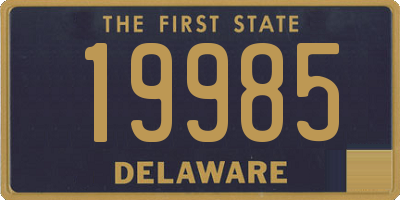 DE license plate 19985