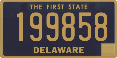 DE license plate 199858