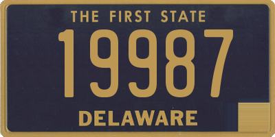 DE license plate 19987