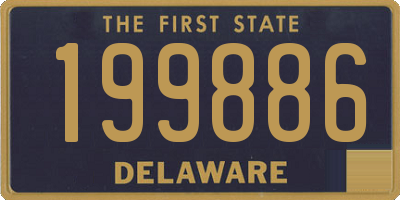 DE license plate 199886