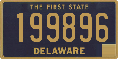 DE license plate 199896