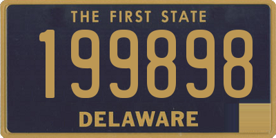 DE license plate 199898