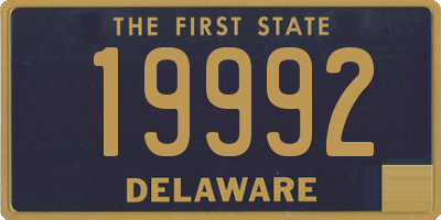 DE license plate 19992