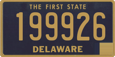 DE license plate 199926