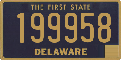 DE license plate 199958