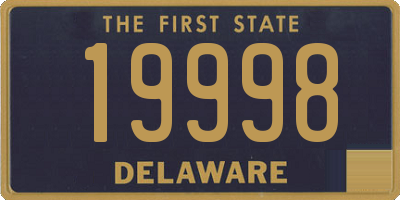 DE license plate 19998