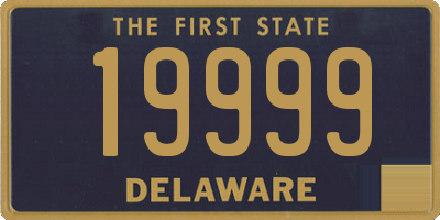 DE license plate 19999