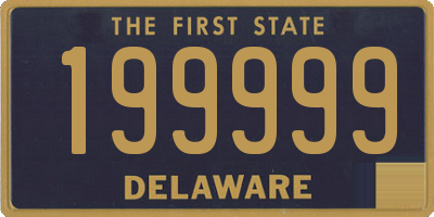 DE license plate 199999