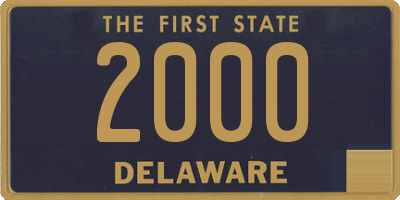 DE license plate 2000