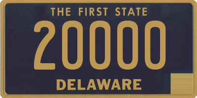 DE license plate 20000