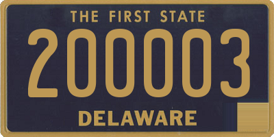 DE license plate 200003