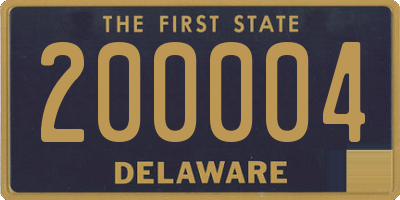 DE license plate 200004