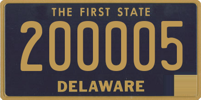 DE license plate 200005