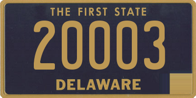 DE license plate 20003