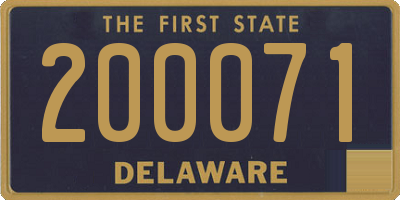 DE license plate 200071