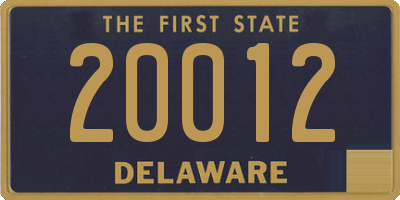 DE license plate 20012