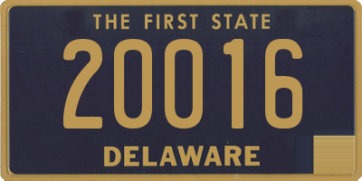 DE license plate 20016