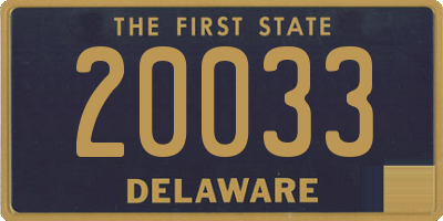 DE license plate 20033