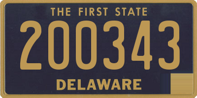 DE license plate 200343