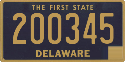 DE license plate 200345