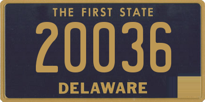 DE license plate 20036