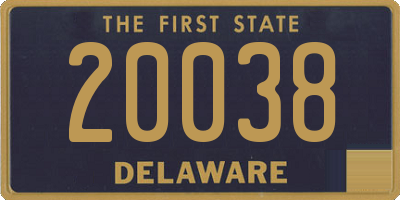 DE license plate 20038