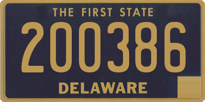 DE license plate 200386
