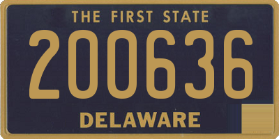 DE license plate 200636