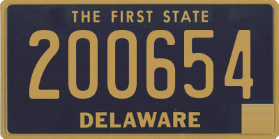 DE license plate 200654