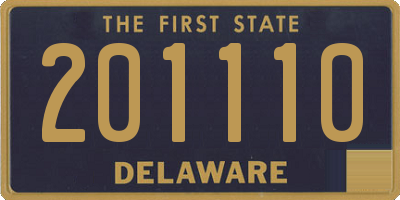 DE license plate 201110
