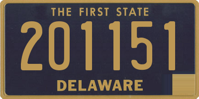 DE license plate 201151