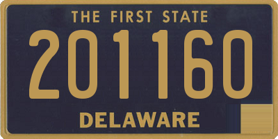 DE license plate 201160