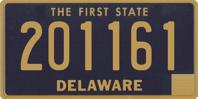 DE license plate 201161