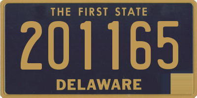 DE license plate 201165