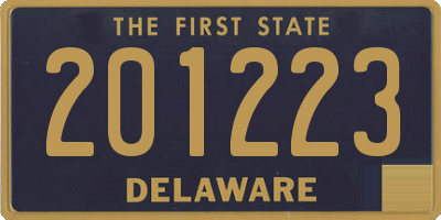 DE license plate 201223