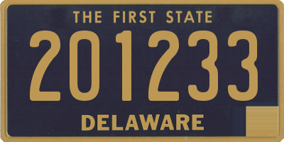 DE license plate 201233