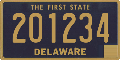 DE license plate 201234