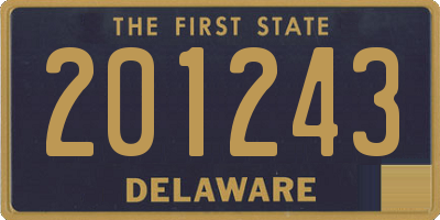 DE license plate 201243