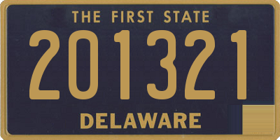 DE license plate 201321