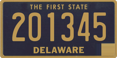 DE license plate 201345