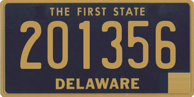 DE license plate 201356