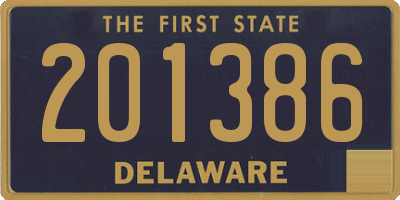 DE license plate 201386