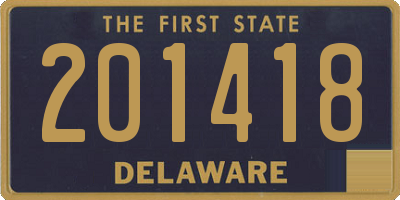 DE license plate 201418